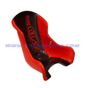 MoreCollage Type C Carbon Fiberglass Kart Seat Red