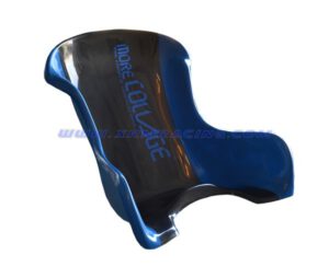 MoreCollage Type D Carbon Fiberglass Kart Seat Blue